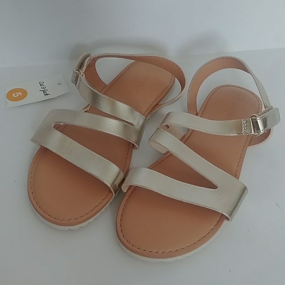 Cat and jack sandals size 5 girls NWT
